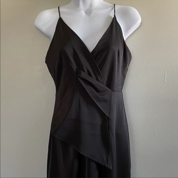NBD Side Slit Wrap Front Maxi Dress in Black NWT - Picture 3 of 5